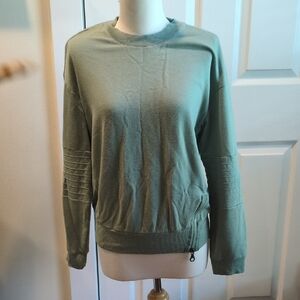 JoyLab Sage Green Ribbed Top